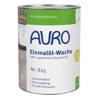 AURO Einmalöl-Wachs (DIBt-zugel. Bauprodukt) - Nr. 825 - 2,5 Liter