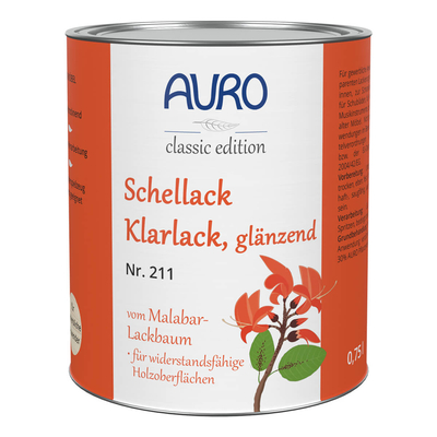 AURO Schellack-Klarlack glänzend Nr. 211 - 750 ml
