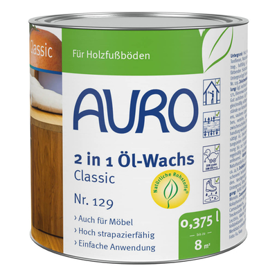 AURO 2 in 1 Öl-Wachs Classic - Nr. 129 - 375 ml