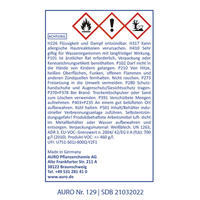 AURO 2 in 1 Öl-Wachs Classic - Nr. 129 - 750 ml
