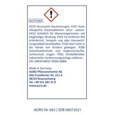 AURO Edelstahl-Reiniger - Nr. 663 - 0,25 Liter