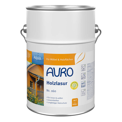 AURO Holzlasur Aqua Nr. 160-33 Dunkelrot - 10 Liter
