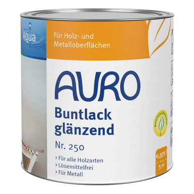 AURO Buntlack Aqua glänzend Nr. 250-65 Grün - 375 ml