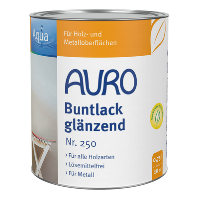 AURO Buntlack Aqua glänzend Nr. 250-65 Grün - 750 ml
