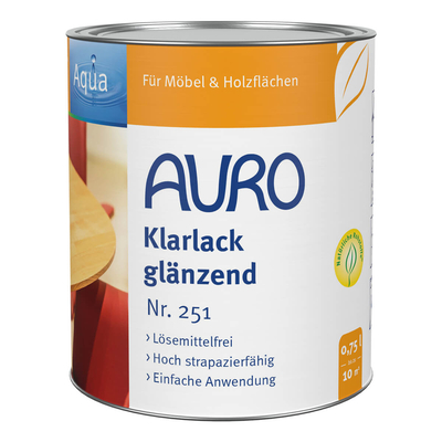 AURO Klarlack, glänzend - Nr. 251 - 0,75 Liter