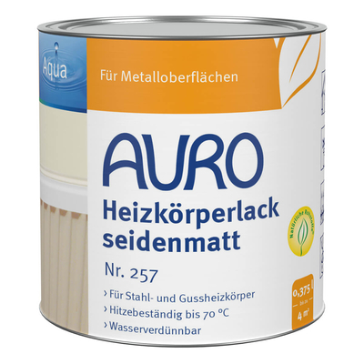 AURO Heizkörperlack, seidenmatt, weiß - Nr. 257 - 0,375 Liter