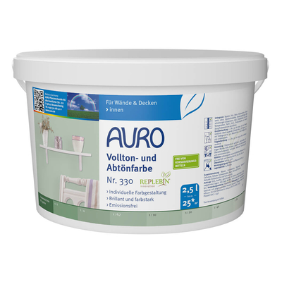 AURO Vollton- und Abtönfarbe Nr. 330-60 Chromoxid-Grün - 2,5 Liter