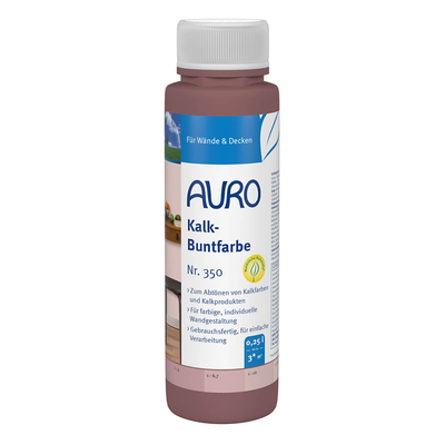 AURO Kalk-Buntfarbe, Oxid-Rot - Nr. 350-45 - 0,25 Liter