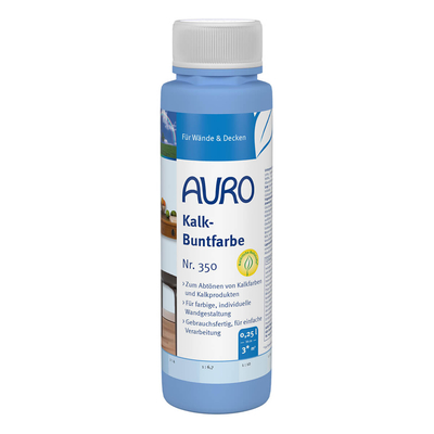 AURO Kalk-Buntfarbe, Lichtblau - Nr. 350-55 - 250 ml