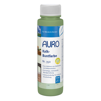 AURO Kalk-Buntfarbe, Grün - Nr. 350-65 - 0,25 Liter