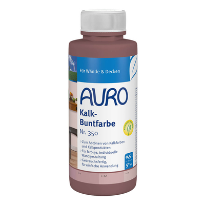 AURO Kalk-Buntfarbe, Oxid-Rot - Nr. 350-45 - 0,5 Liter
