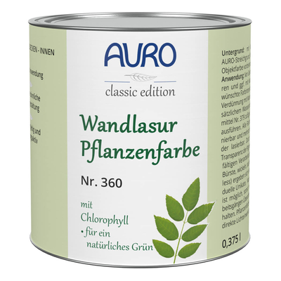 AURO Wandlasur-Pflanzenfarbe, Blattgrün - Nr. 360-61 - 375 ml