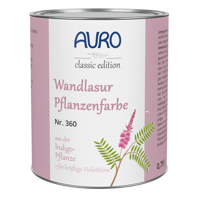 AURO Wandlasur-Pflanzenfarbe, Indigo-Rotviolett - Nr. 360-41 - 0,75 Liter