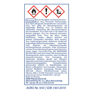 AURO Natural resin oil stain, Umbra - Nr. 930-33 - 2.5Liter