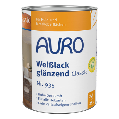 AURO Weißlack glänzend Classic Nr. 935 - 2,5 Liter