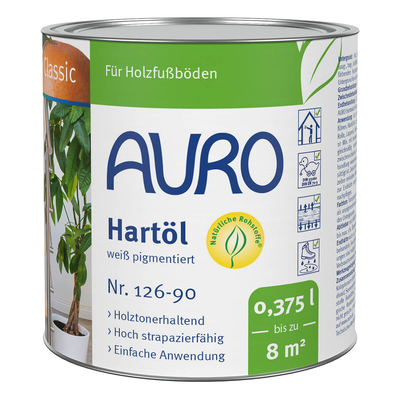 AURO Hartöl-Weiß pigmentiert - Nr. 126-90 - 0,375 Liter
