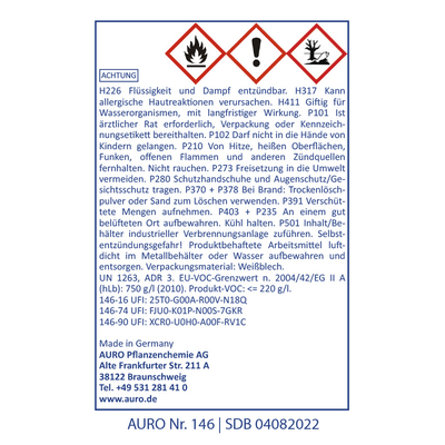 AURO Standöl-Lack Nr. 146-74 Grau - 750 ml