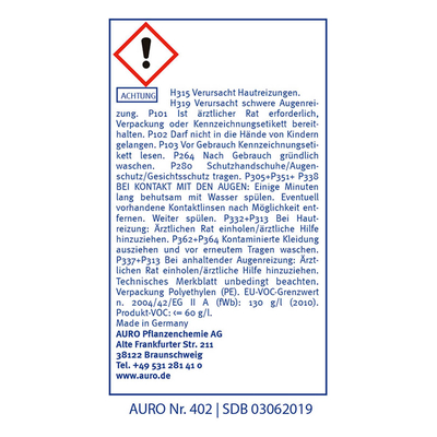 AURO Laubholzlauge - Nr. 402 - 2 Liter